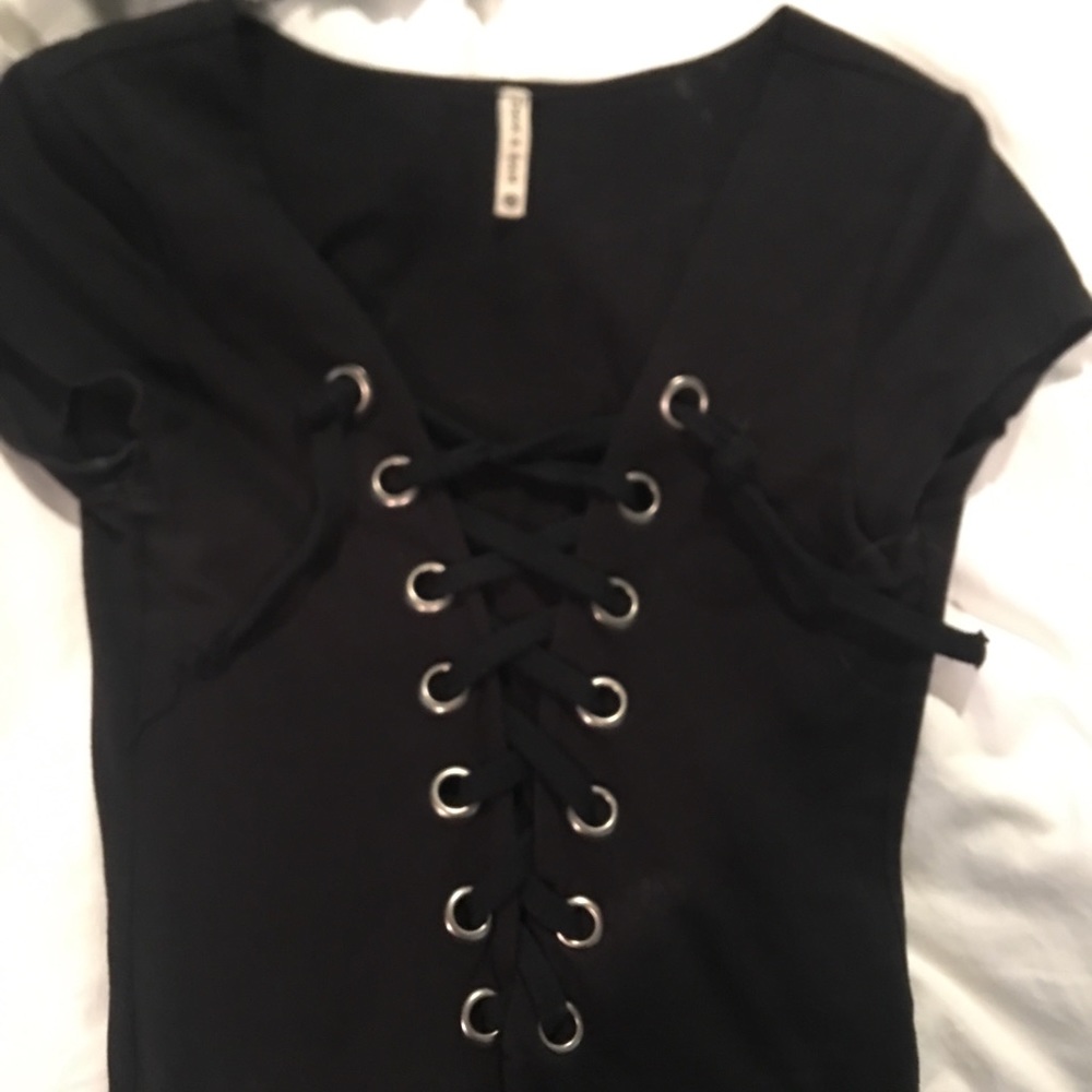 Black tie up LF  T